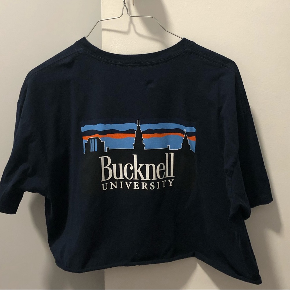 Bucknell University Uscape Apparel black crop top